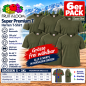 Preview: Sechs olivgrüne Baumwoll-T-Shirts mit 205 g/m²